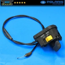 2004 POLARIS SCRAMBLER 500 THUMB THROTTLE LEVER HANDLEBAR PERCH + CABLE 01-04