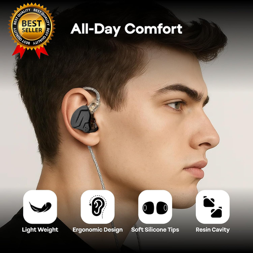 KZ ZSN PRO X Dual Driver 1BA+1DD Hybrid Metal Earphones Hifi In-Ear Monitor with - Picture 6 of 9