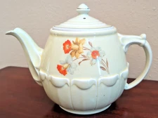 Vintage Enterprise Aluminum Co. Drip-o-lator Floral Coffee Pot  Uranium Glaze...