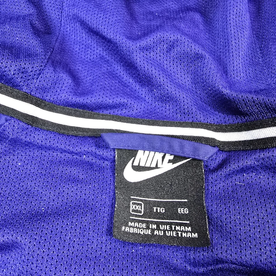 Chaqueta Nike Para Hombre 2XL Púrpura Azul Rojo Correvientos Con Capucha Cremallera Completa Bloque de Color Retro Foto 3 de 4