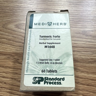 Standard Process Mediherb Turmeric Forte  ~ 60 Tablets Exp 3/2026