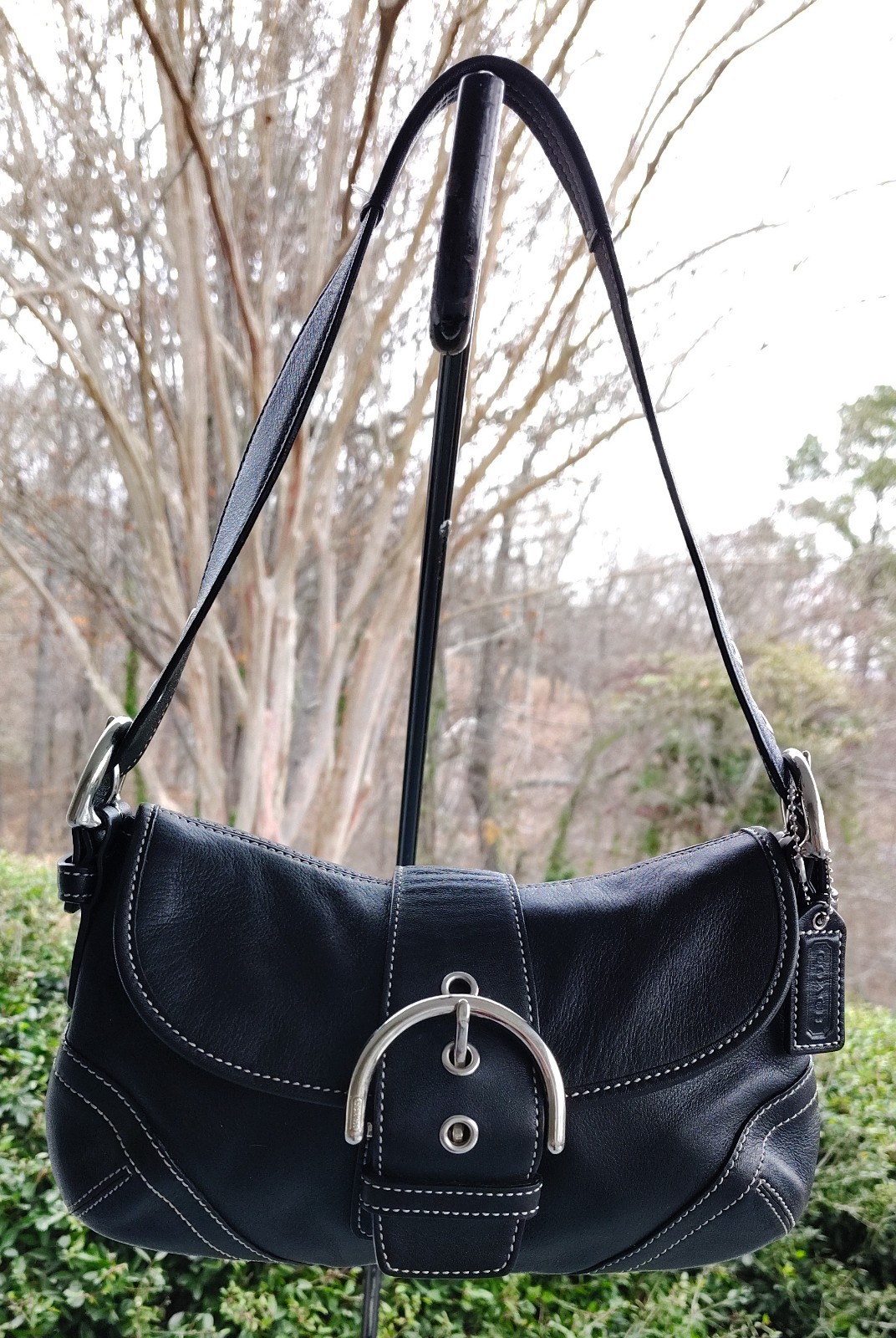 Coach H050-9247 SMALL Vintage Black Soho Y2K Leather Shoulder Bag