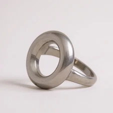 Uno De 50 STYLE Ring 7 Size Circle Silver Hollow Open Band Boho Geometric