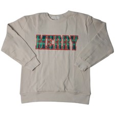 State of Mine Women's Pullover Cozy Warm Holiday Sweatshirt Lt. Tan, M 
