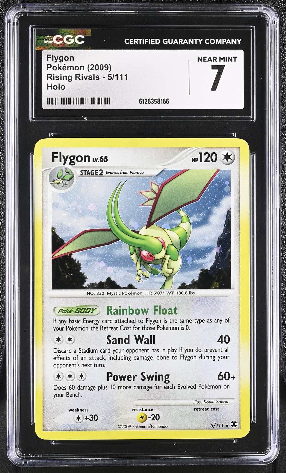 CGC 7 Flygon 2009 Rising Rivals 5/111 Holo Pokemon Card