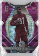 2017 Panini Spectra Rookies Neon Pink Prizm Die-Cut 4/10 Fabian Moreau #140 y0y