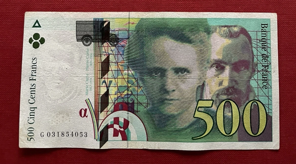 4 Billets 500 Francs Pierre Et Marie Curie 1995 - Numéros Consécutifs