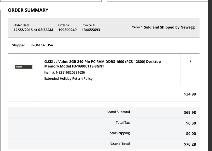 G.SKILL Value 2X8GB 16GB 240-Pin PC RAM DDR3 1600 (PC3 12800) Desktop Memory - Image 4 of 4
