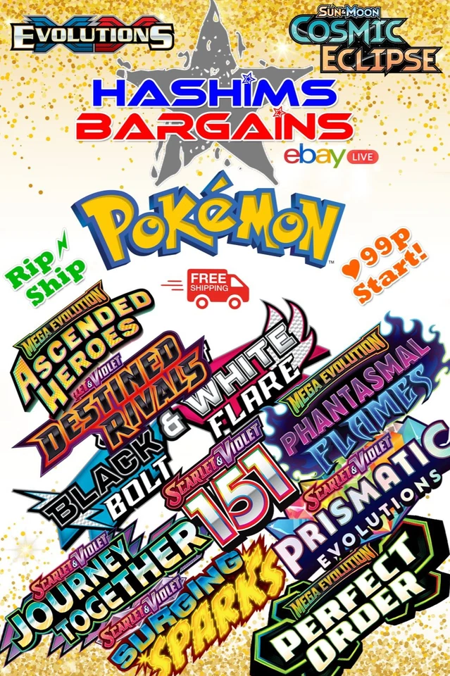 POKEMON TCG BOOSTER PACKS SINGLES SEALED AND MORE!! LIVE SHOW LET'S GO!!💫