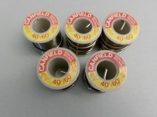 CANFIELD SOLDER 40/60 ( 5-ROLLS )  5 LB.5.3 OZ. TOTAL WEIGHT NEW