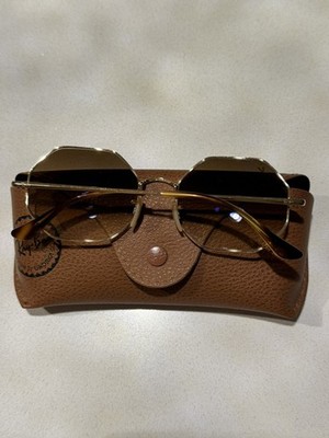 Ray Ban Octagon 1972 Sunglasses Gold Brown Gradient 914751 54-19 Metal