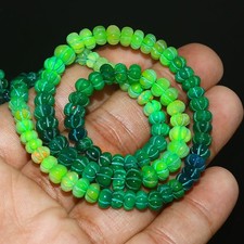 Natural Opal Beads Pumpkin Opal Bead Green Color Opal Necklace Gift For Dad A714