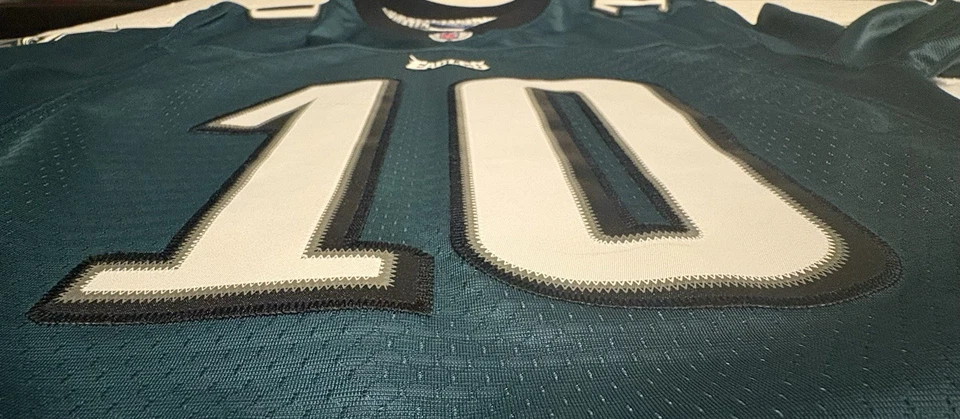 Camiseta deportiva Reebok NFL Philadelphia Eagles DeSean Jackson verde cosida niños grande. Foto 3 de 4