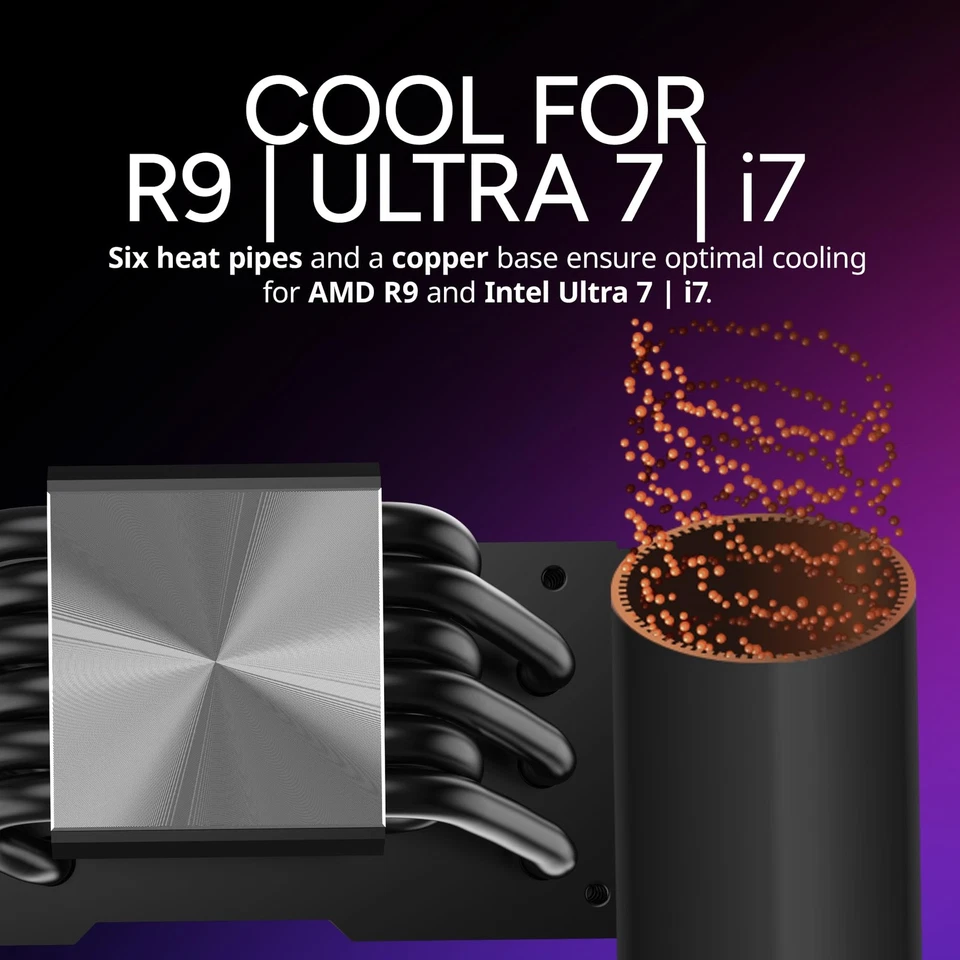 Hyper 612 APEX CPU Air Cooler | 159mm, Dual Mobius 120 Fan - Image 3 of 4