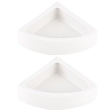 2 PCS Reptile Food Water Bowls Medium Triangle Ceramic Worm Dish Feeder