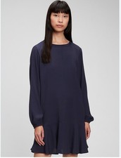 GAP Flounce Hem Blue Dress Size XXL