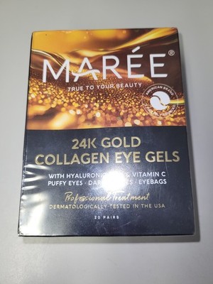 MARÉE 24K Gold Collagen Eye Gels | Dark Circles Puffiness | 20 Pairs