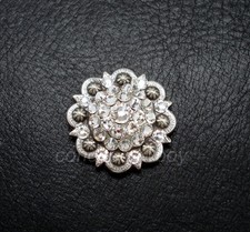 WESTERN SADDLE LEATHER CRAFT BELT RHINESTONE CRYSTAL CONCHO 1 inch screw back