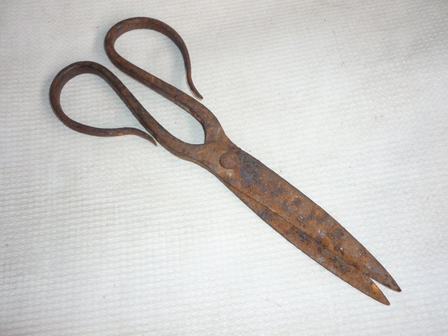 Antique Ottoman Handforged Iron Sewing  Scissors 18 Century 