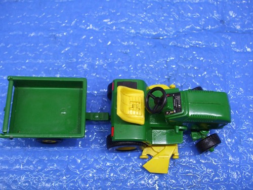 John Deere Metal Lawn Mower Garden Tractor 5591-8890 + 542-6511 Dump Trailer toy - Picture 2 of 8