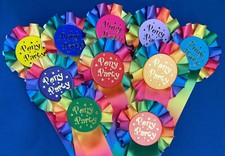 Pony Party Unicorn Rainbow Rosettes - Pack of 10