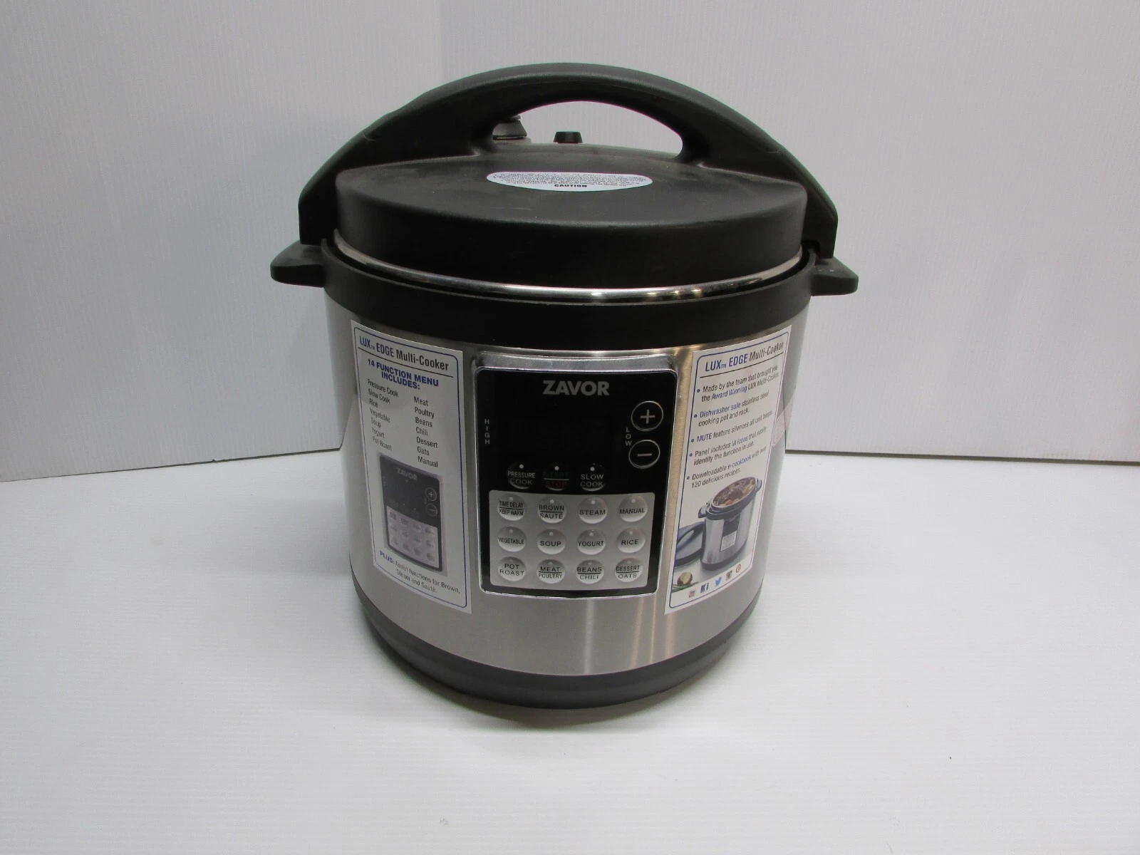 Zavor LUX Edge, 8 Quart Programmable Electric Multi-Cooker: Pressure Cooker, Slo