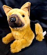 E J Classic German Shepherd Dog Plush Realistic 14"x6.5"x8.5" Stuffed Animal