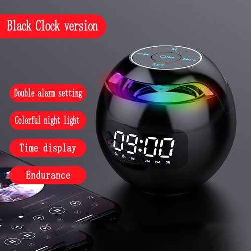 BT Smart Wireless Mobile Charging Speaker Alarm Clock Bluetooth & Light - Zdjęcie 11 z 15
