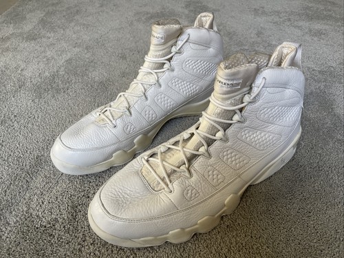 Nike Air Jordan Retro 9 IX 25th Anniversary Silver White Size 15 Sample 2010 - Picture 4 of 12