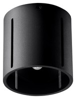 Modern Schwarz Deckenlampe Inez 1 G9 Deckenleuchte Rund Aluminium Spot-Strahler