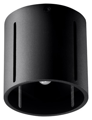 Modern schwarz Deckenlampe INEZ 1 G9 Deckenleuchte rund Aluminium Spot-Strahler