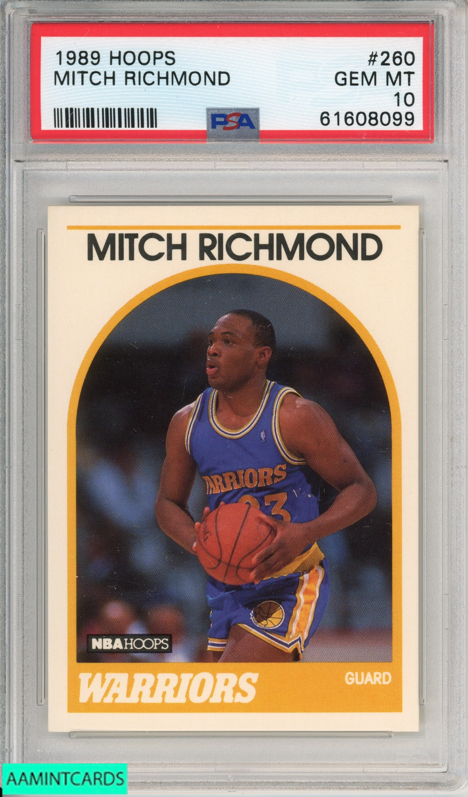 1989 HOOPS MITCH RICHMOND #260 RC WARRIORS PSA 10 GEM MT