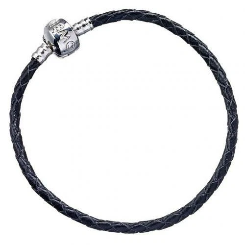 Harry Potter Leather Charm Bracelet Black L Official Merchandise