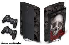 Skin Decal For PS3 Super Slim PlayStation 3  Console + Controller Bones-BK