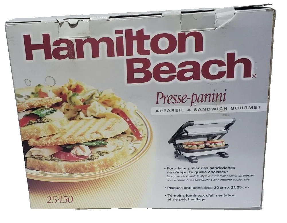 NIB Hamilton Beach Panini Press - Gourmet Sandwich Maker Model 25450
Opens in a new window or tab
