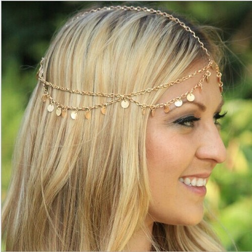 Women Fashion Metal Rhinestone Head Chain Jewelry Headband Head Piece Hair band - Picture 17 of 64