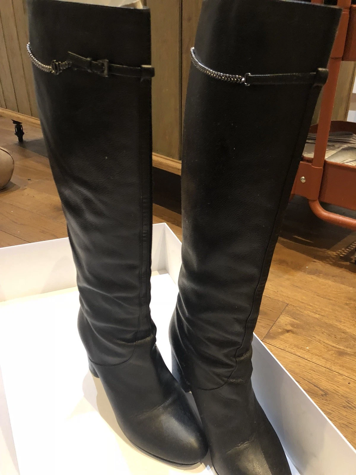 Authentique botte haute Dior chic 8 CM en noir taille 37,5
