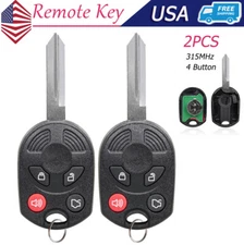 2 For 2008 Ford Taurus X Keyless Entry 4 Buttons Key Car Remote Fob OUCD6000022