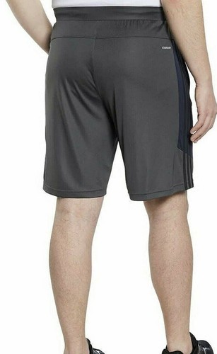 New Men’s Adidas Aeroready Gresix Gray / Black 3 Stripe Active Shorts (Small) - Bild 4 von 7