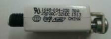 1648-084-050 Plastic Bushing 50 amp push to reset breaker, screw terminals, whi