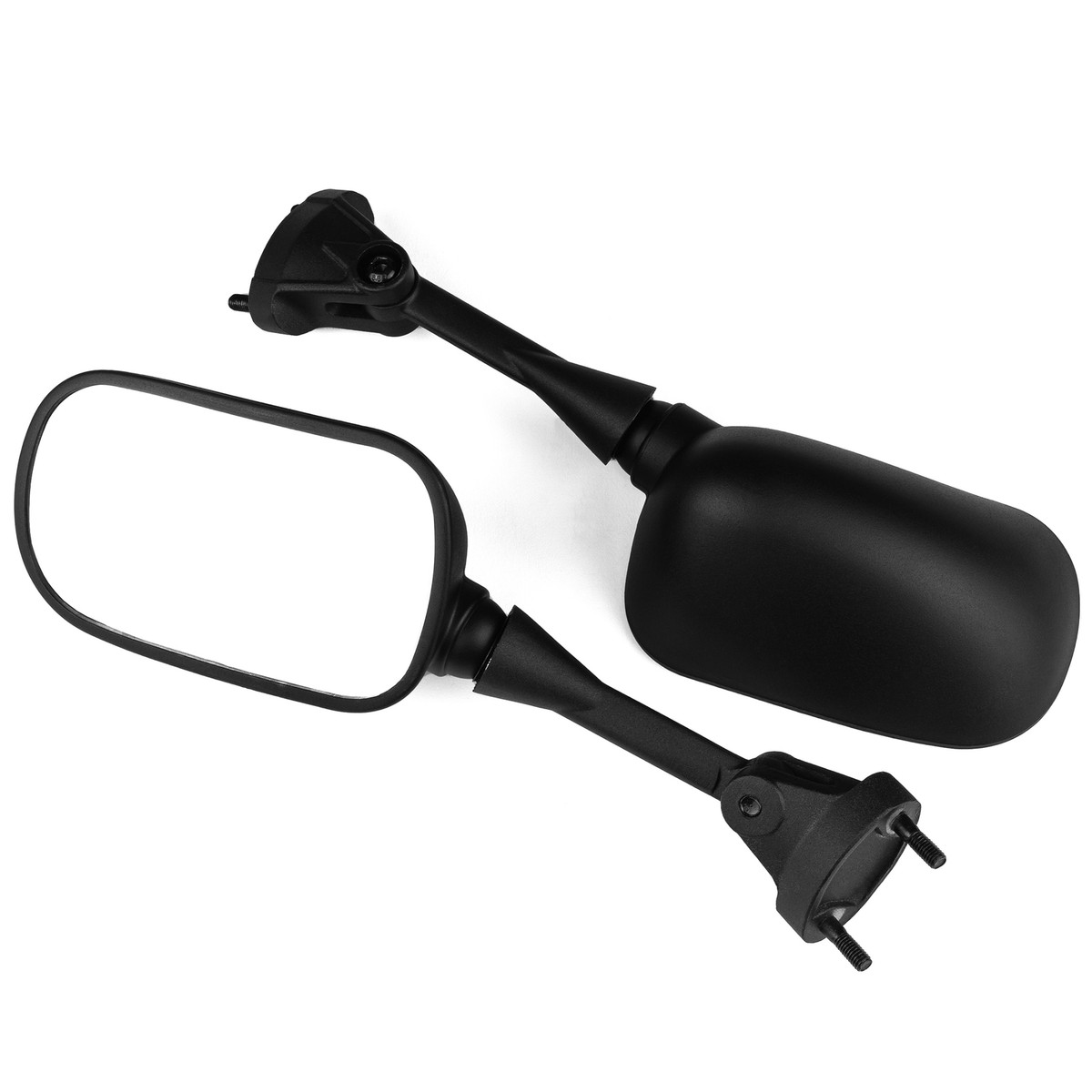 New Pair Side Mirrors Replacement Black For Kawasaki Ninja ZX10R