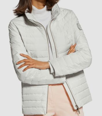$640 Basler Women's White Short Puffer Coat Jacket Size US 20/IT