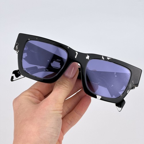 Prada Men Sunglasses Tortoise Black Violet Silver Square PRA06S 15O50B NEW - Picture 9 of 14