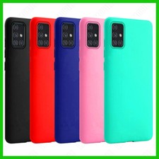 Cover per Samsung Galaxy A51 in Silicone Custodia Protezione Pellicola di Vetro