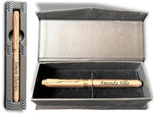 Personalised Engraved Parker Folio Roller ball Silver Or Rose Gold, Blue Ink