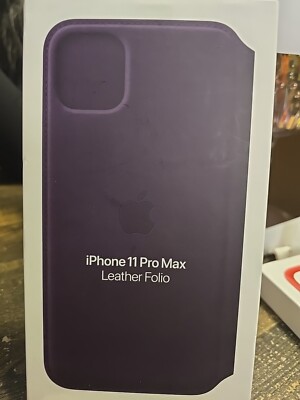 Apple Leather Folio for iPhone 11 Pro Max - Aubergine Original NEW 