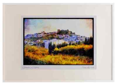 379053 Salobrena Costa Del Sol A3 Bilderrahmen Aquarelldruck