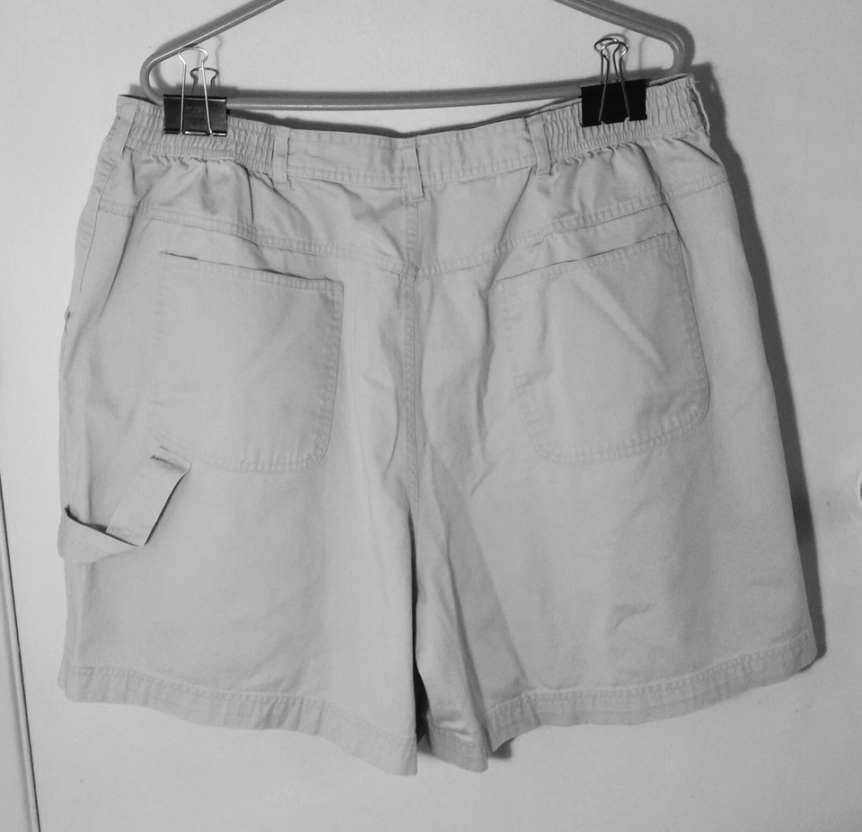 PANTALONES CORTOS DRESSBARN MUJER DAMAS/SE PIERDEN TALLA 22 BLANCO ROTO/BEIGE CLARO 100% ALGODÓN Foto 2 de 3