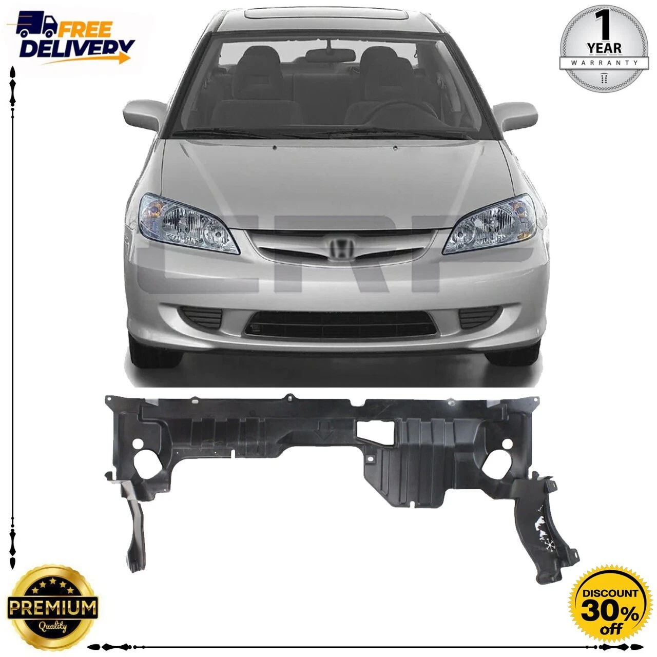 Engine Splash Shield Under Cover For 2001-2005 Honda Civic