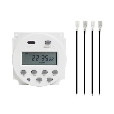 Zeitschaltuhr Power Down 16A 60x60x30mm ABS Zubehör DC/AC 12V Digital Timer